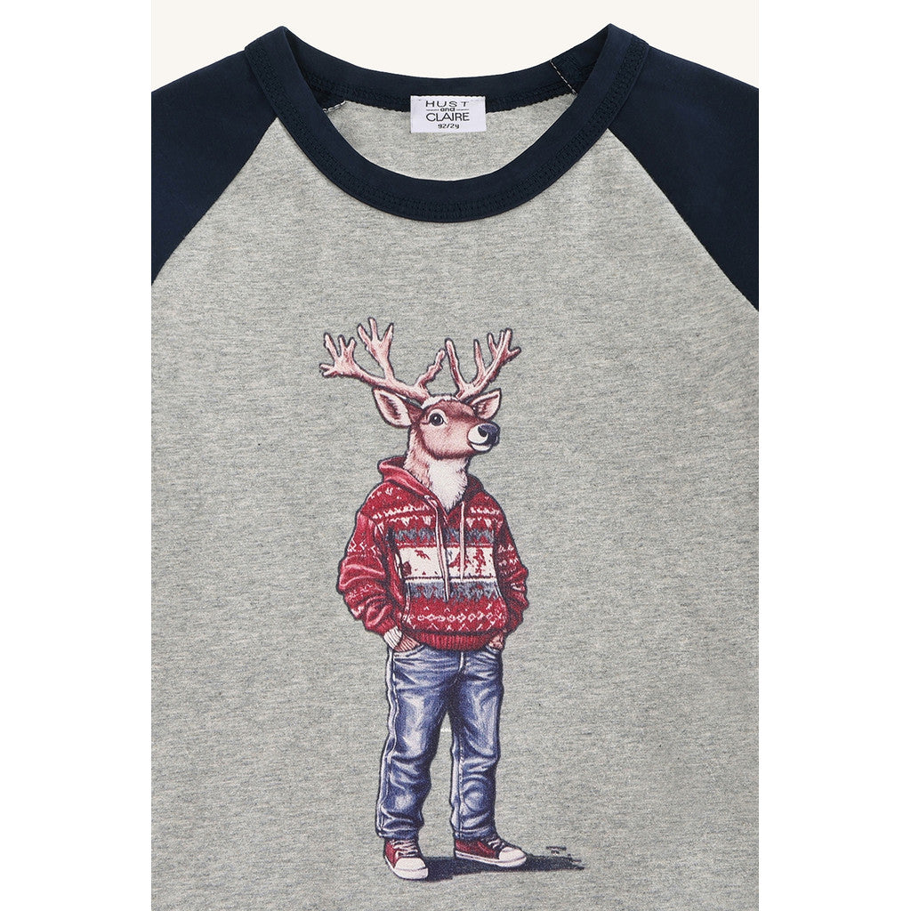 Hust & Claire HCAnton  Dear T-shirt L/S 1218 Soft Grey Melange