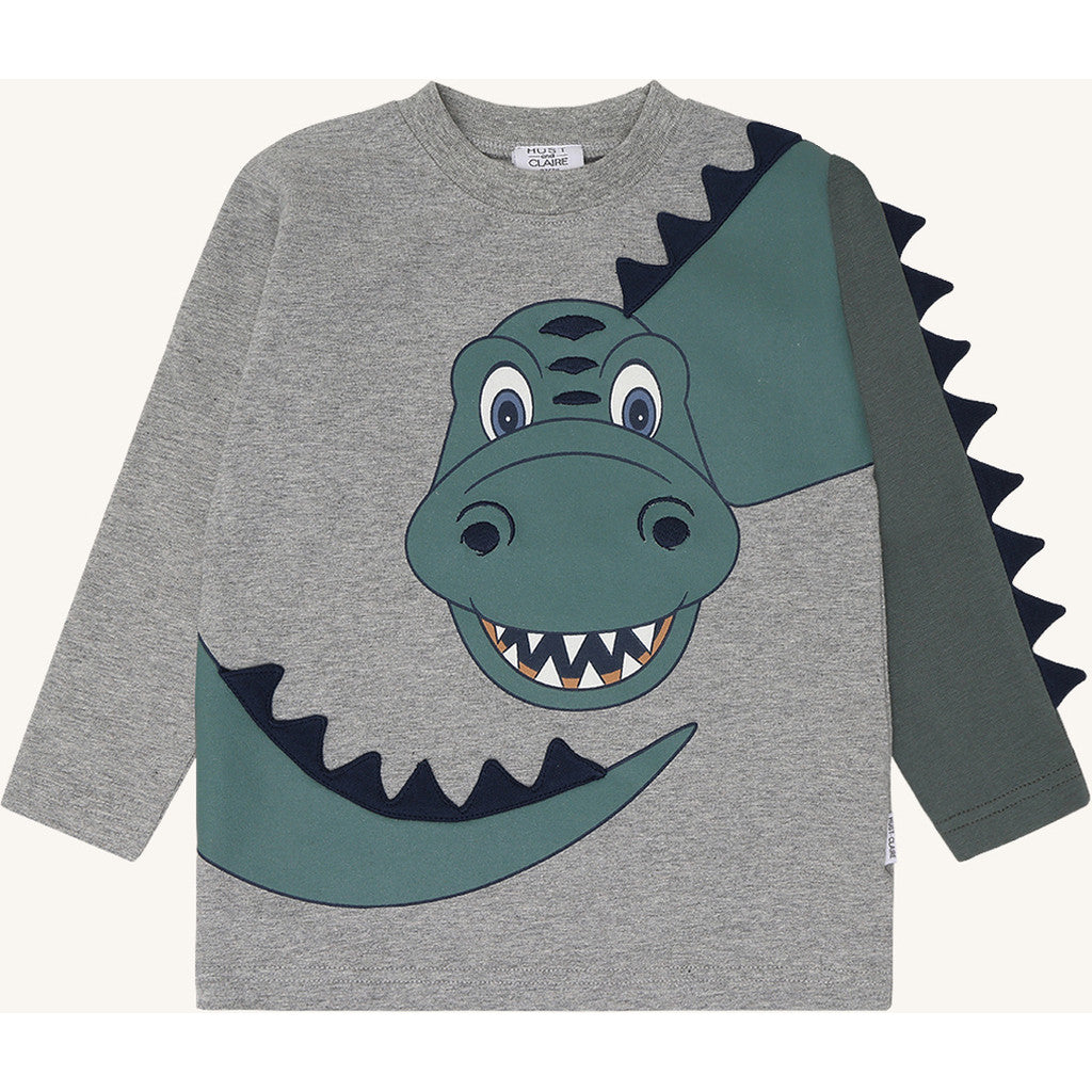 Hust & Claire HCAnton Dino T-shirt L/S 1206 Grey Melange