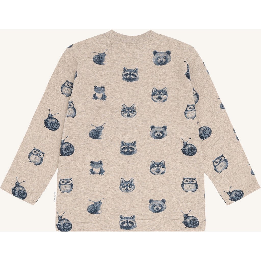 Hust & Claire HCAnton Forest Heads T-shirt L/S 3552 Beige Melange