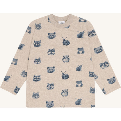 Hust & Claire HCAnton Forest Heads T-shirt L/S 3552 Beige Melange