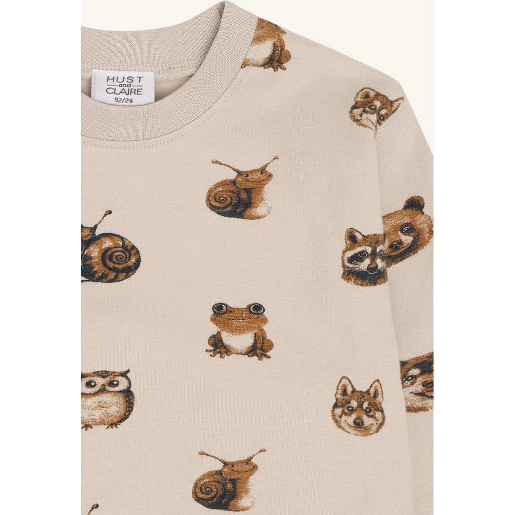 Hust & Claire HCAnton Forest Heads T-shirt L/S 4501 French Oak