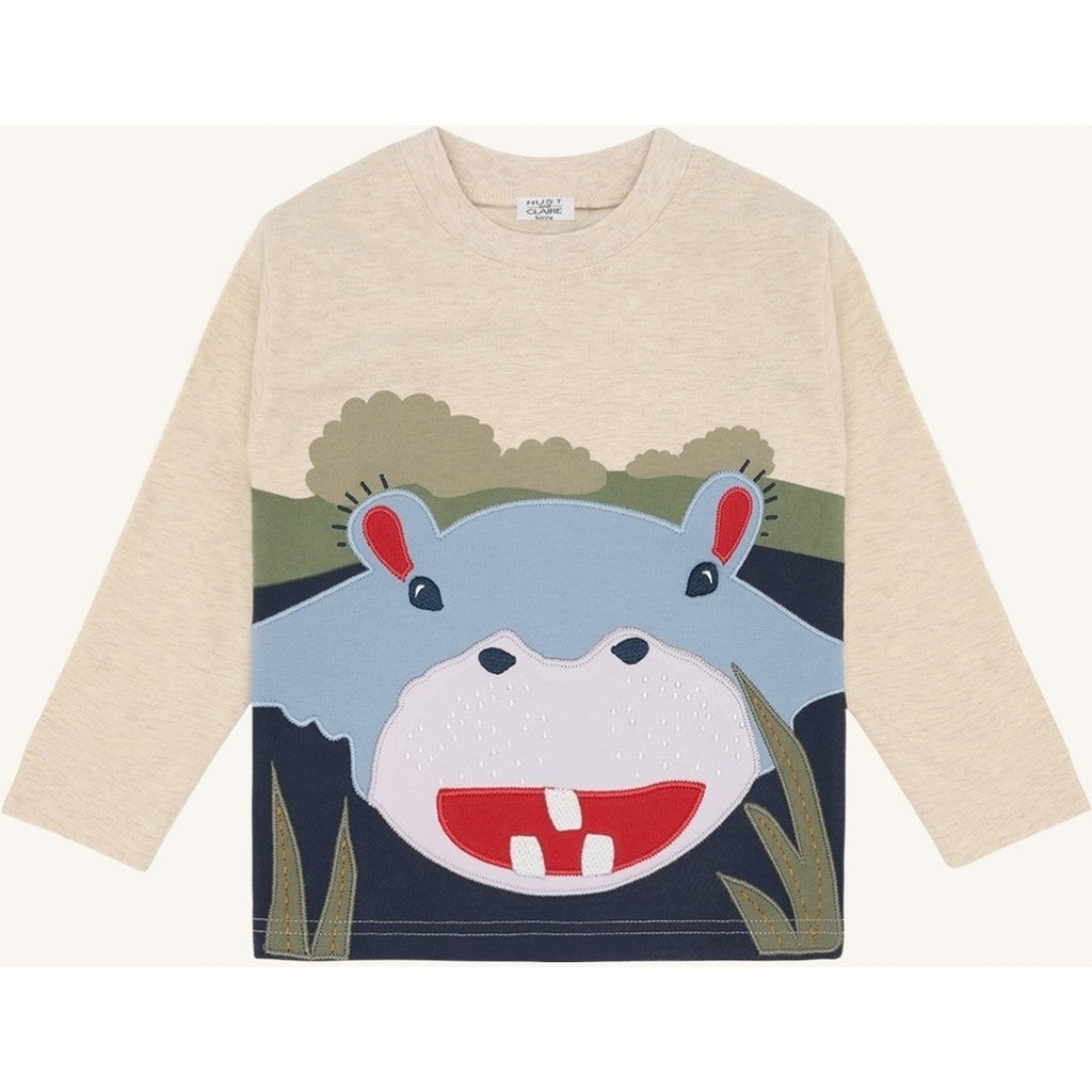 Hust & Claire HCAnton Hippo T-shirt L/S 1290 Wheat Melange