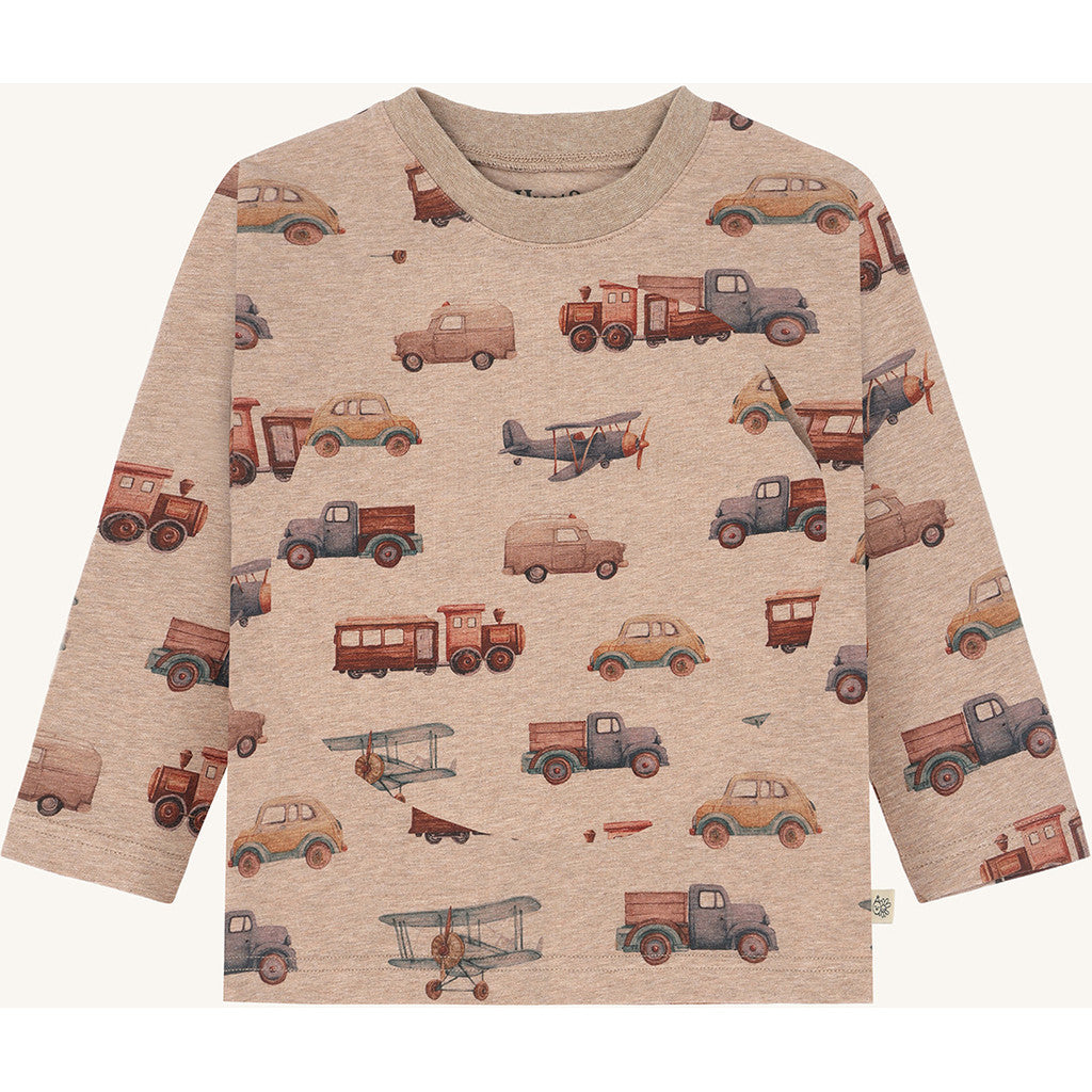 Hust & Claire HCAnton Motor T-shirt L/S 3554 Biscuit