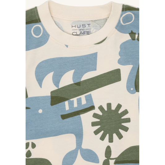 Hust & Claire HCAnton Oceanlife T-shirt S/S 3517 Sandshell