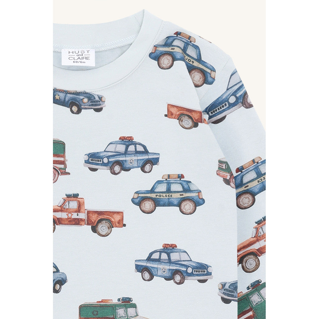 Hust & Claire HCAnton Policecars T-shirt L/S 3163 Light Blue