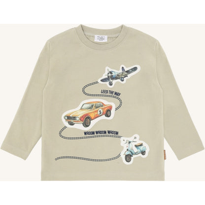 Hust & Claire HCAnton Retro road T-shirt L/S 4416 Greene Stone