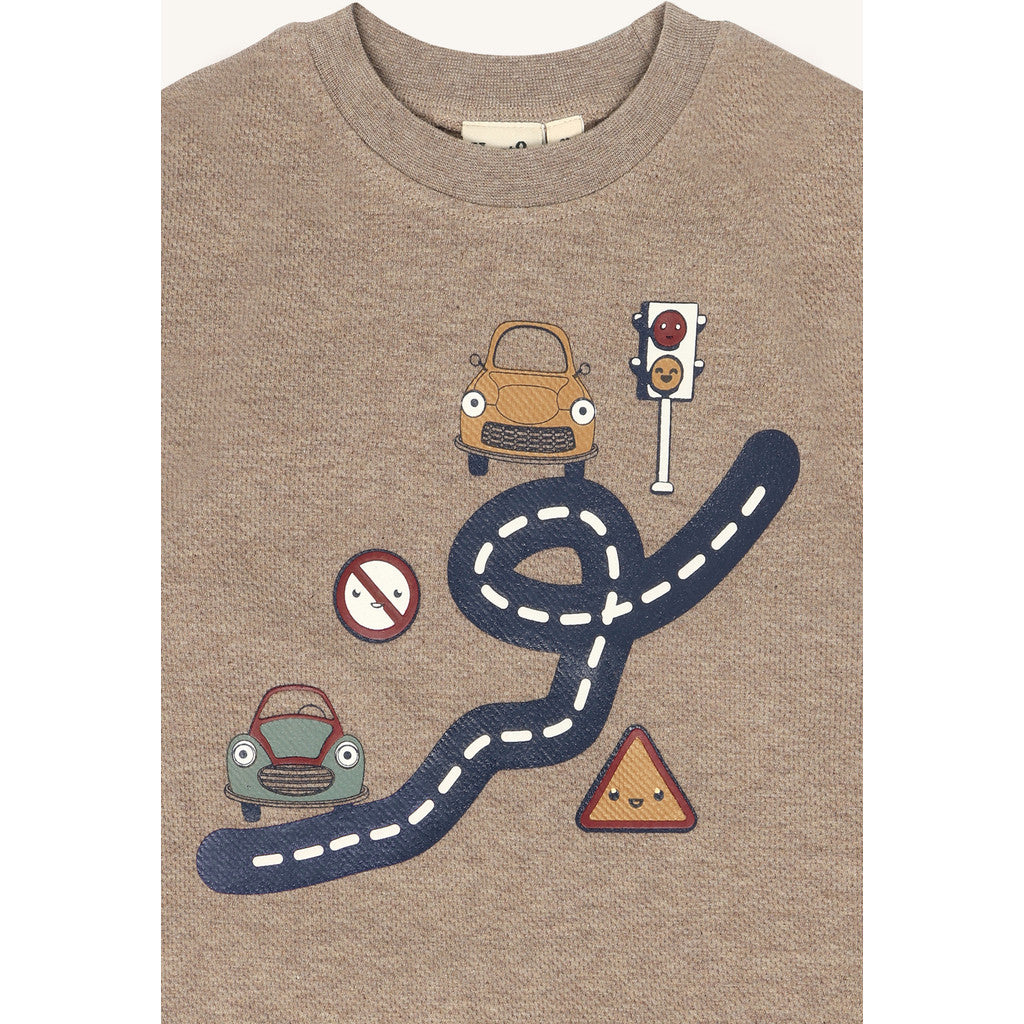Hust & Claire HCAnton Road T-shirt L/S 3233 Kangaroo Melange