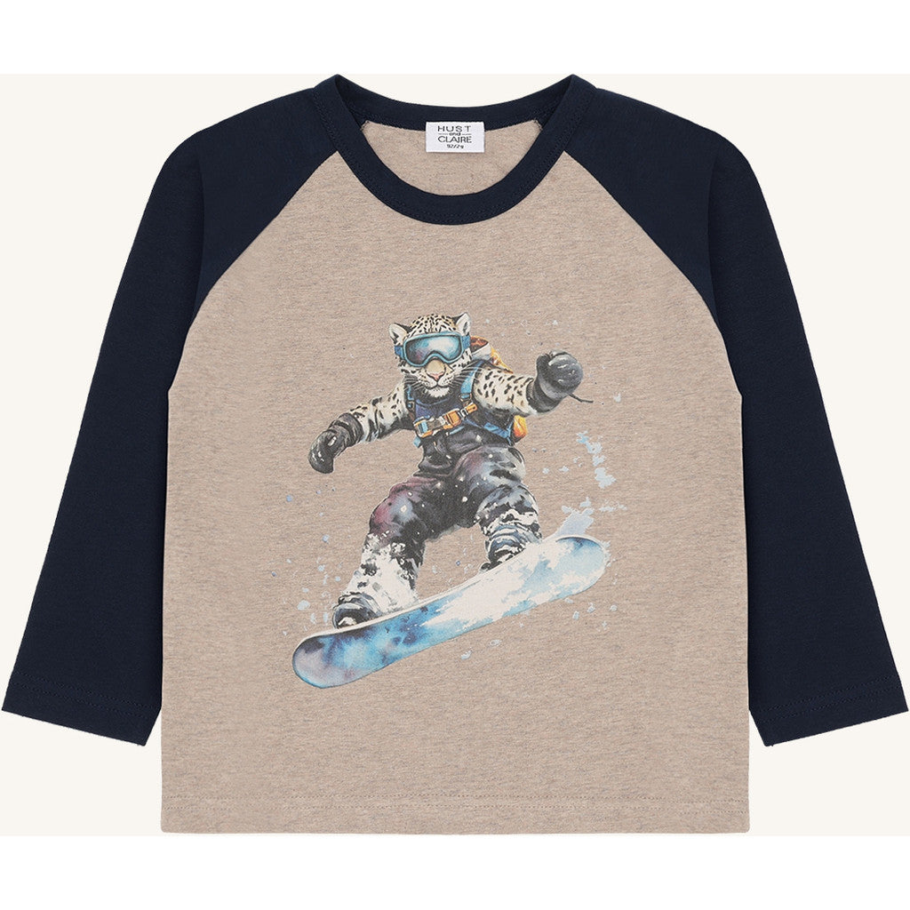 Hust & Claire HCAnton Snowleopard T-shirt L/S 3554 Biscuit