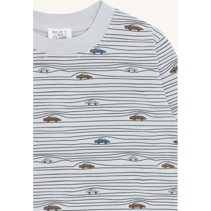 Hust & Claire HCAnton Stripe Cars T-shirt L/S 3163 Light Blue