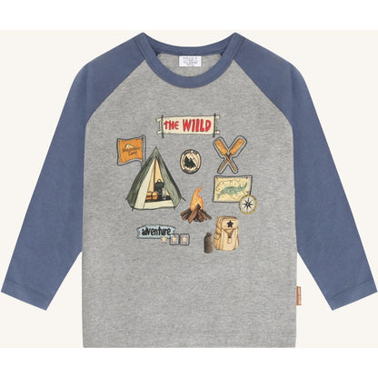 Hust & Claire HCAnton Wild Life T-shirt L/S 1206 Grey Melange