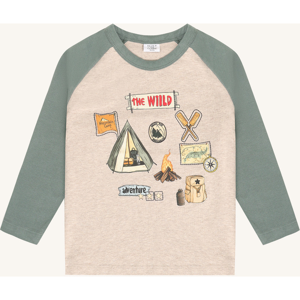 Hust & Claire HCAnton Wild Life T-shirt L/S 3552 Beige Melange