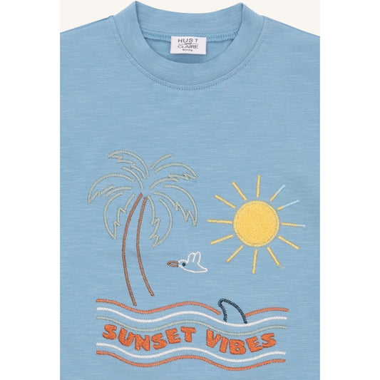 Hust & Claire HCArthur Sunset T-shirt S/S 3098 Glacier
