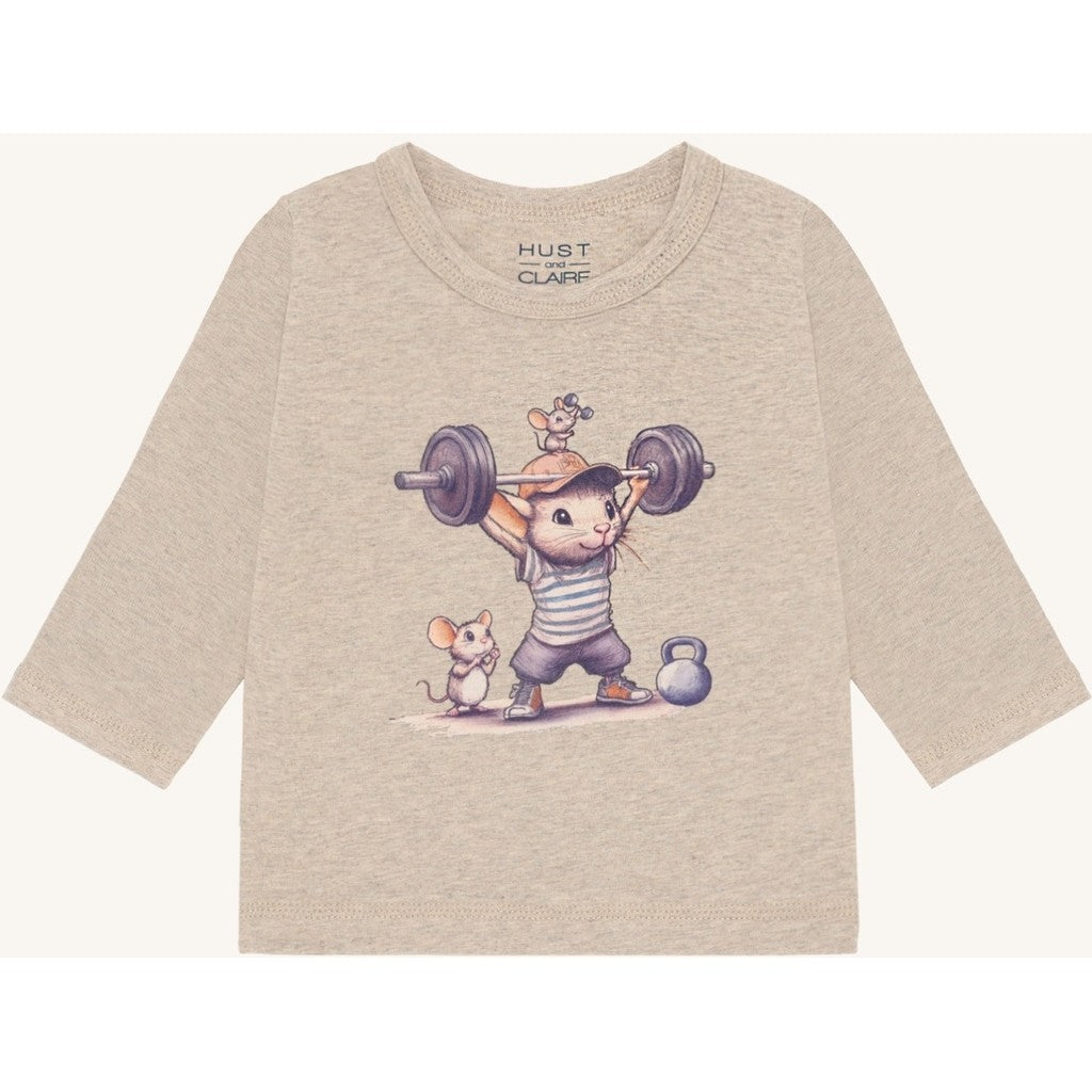 Hust & Claire HCAugust Strong Mouse T-shirt L/S 3554 Biscuit