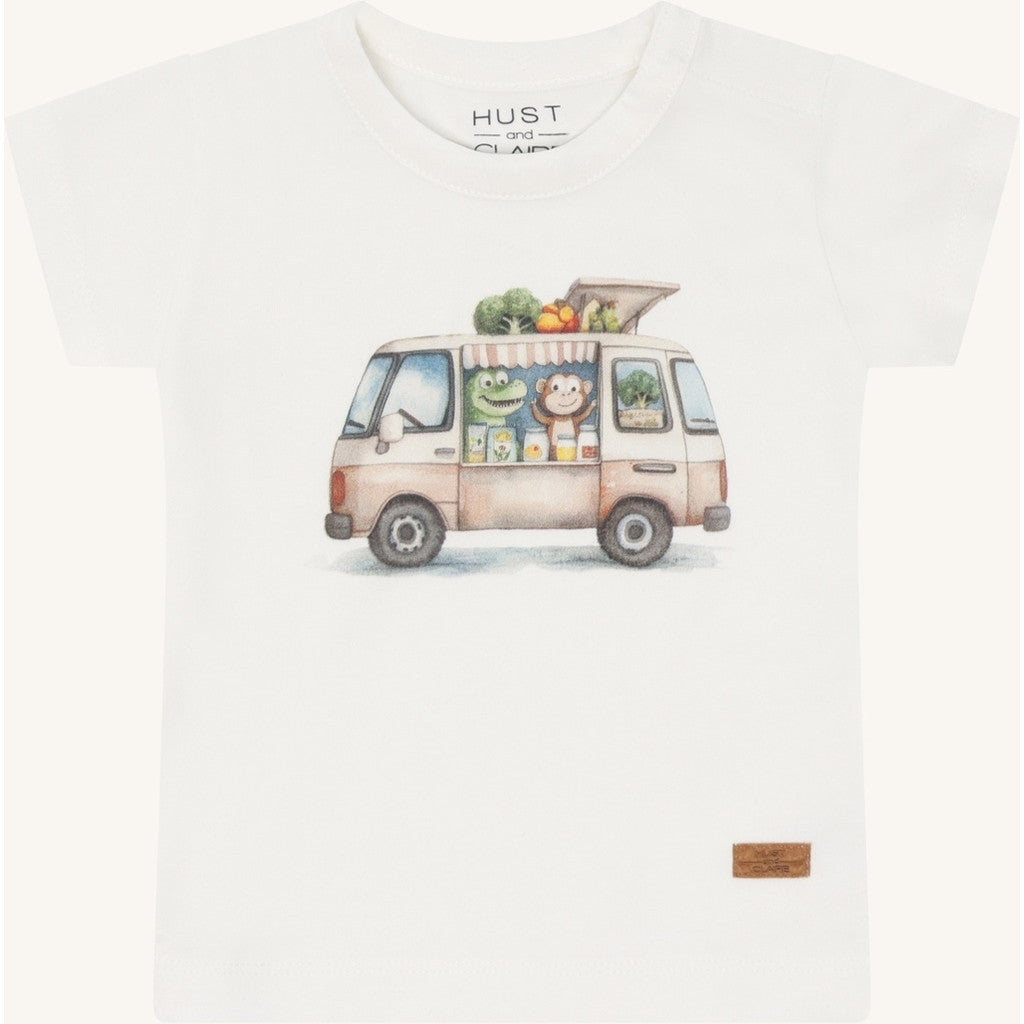 Hust & Claire HCAugust Vegie Truck T-shirt S/S 3270 Ivory