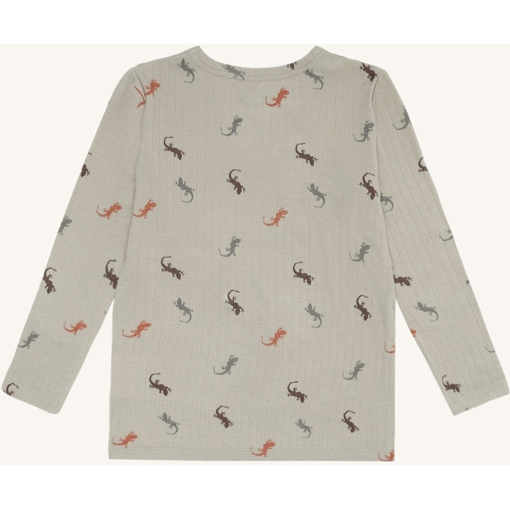 Hust & Claire HCAustin Lizards T-shirt L/S 4416 Greene Stone