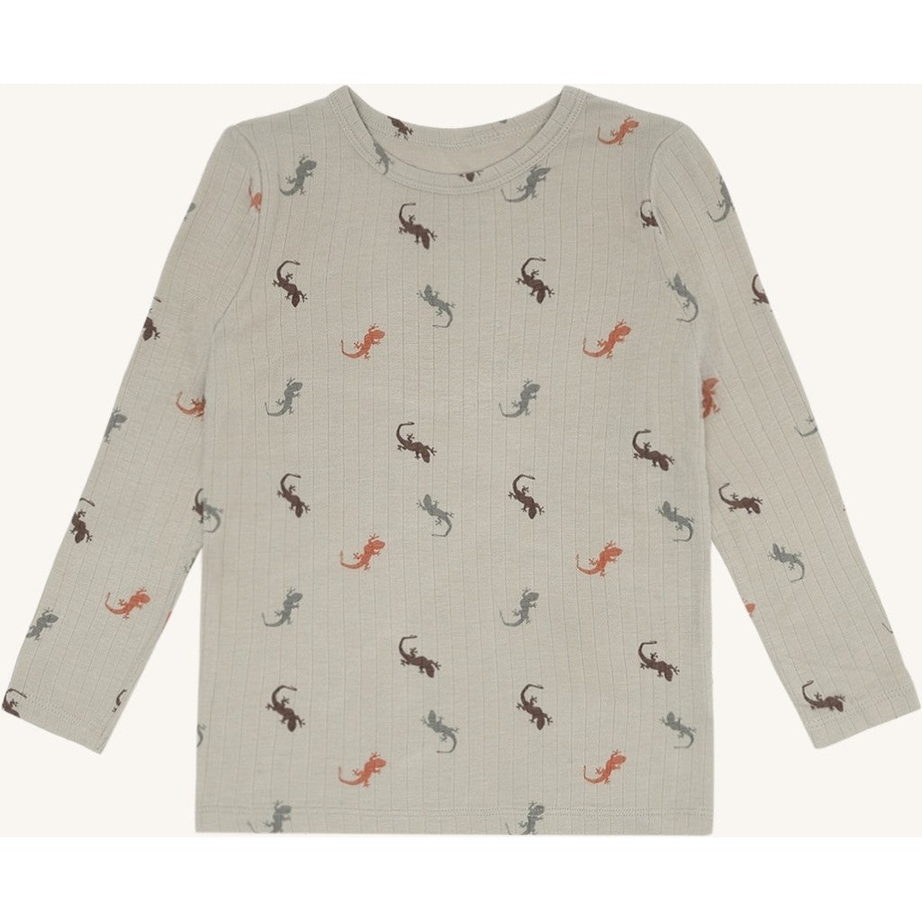 Hust & Claire HCAustin Lizards T-shirt L/S 4416 Greene Stone