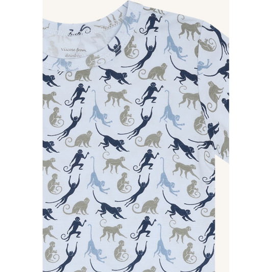 Hust & Claire HCAustin Monkey Sun T-shirt S/S 4000 Water