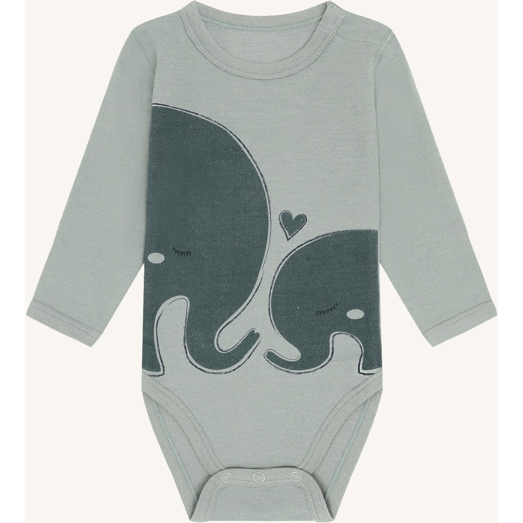 Hust & Claire HCBaloo Elephants Bodystocking L/S 3416 Slate Green