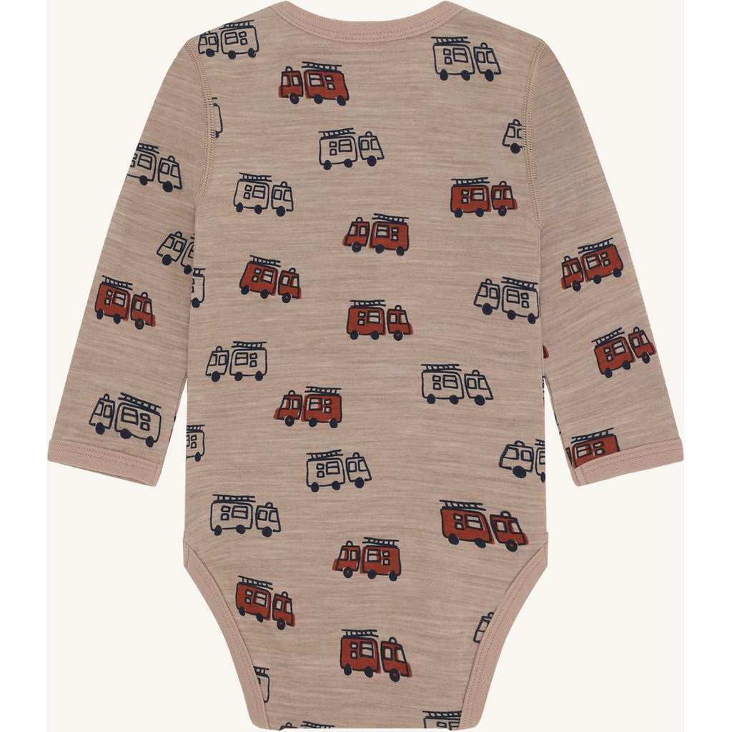 Hust & Claire HCBaloo Firetruck Bodystocking L/S 3554 Biscuit