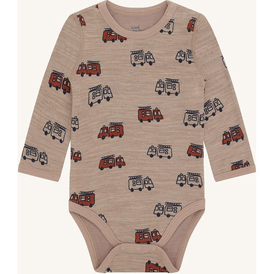 Hust & Claire HCBaloo Firetruck Bodystocking L/S 3554 Biscuit