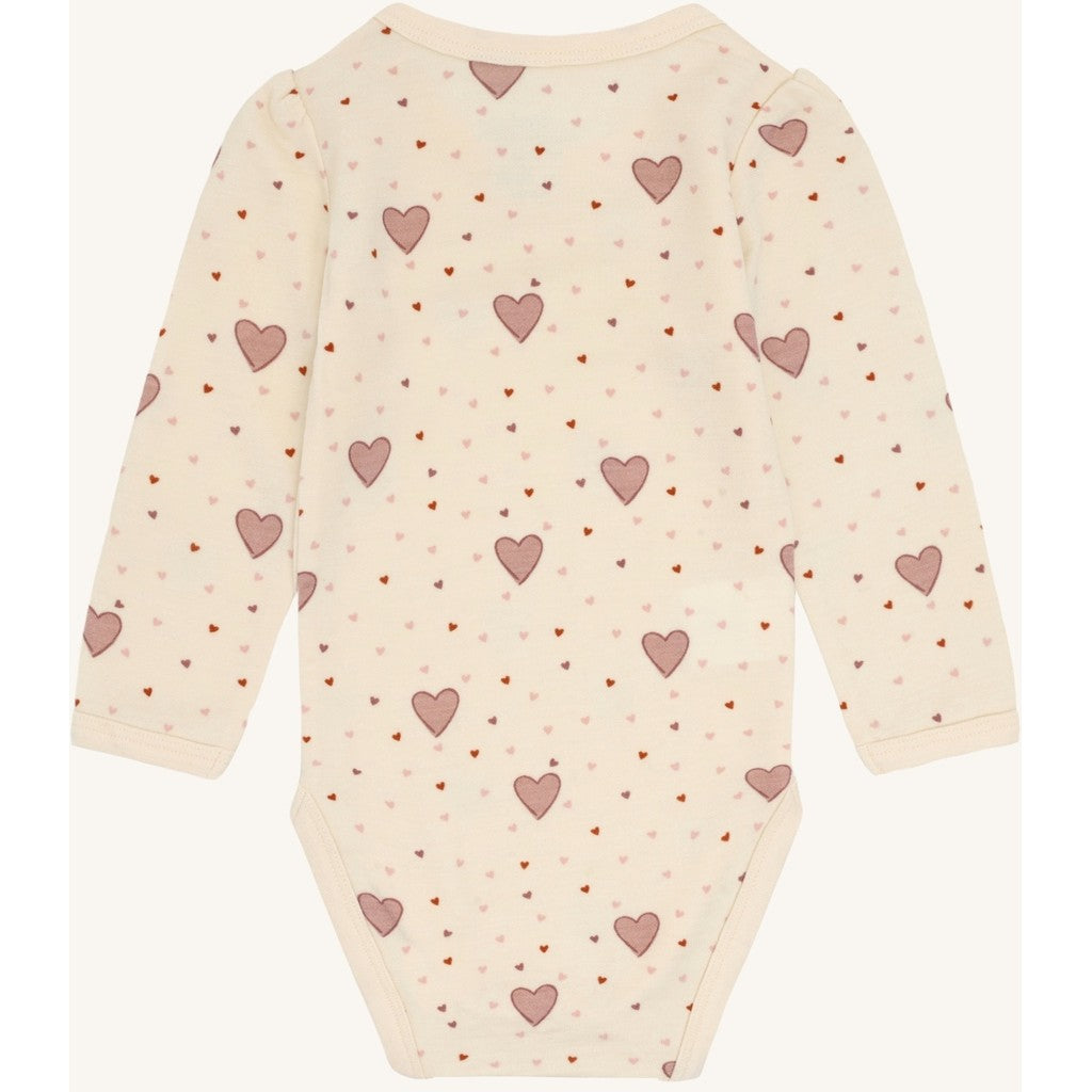 Hust & Claire HCBaloo Hearts Puff Bodystocking L/S 3290 Off White
