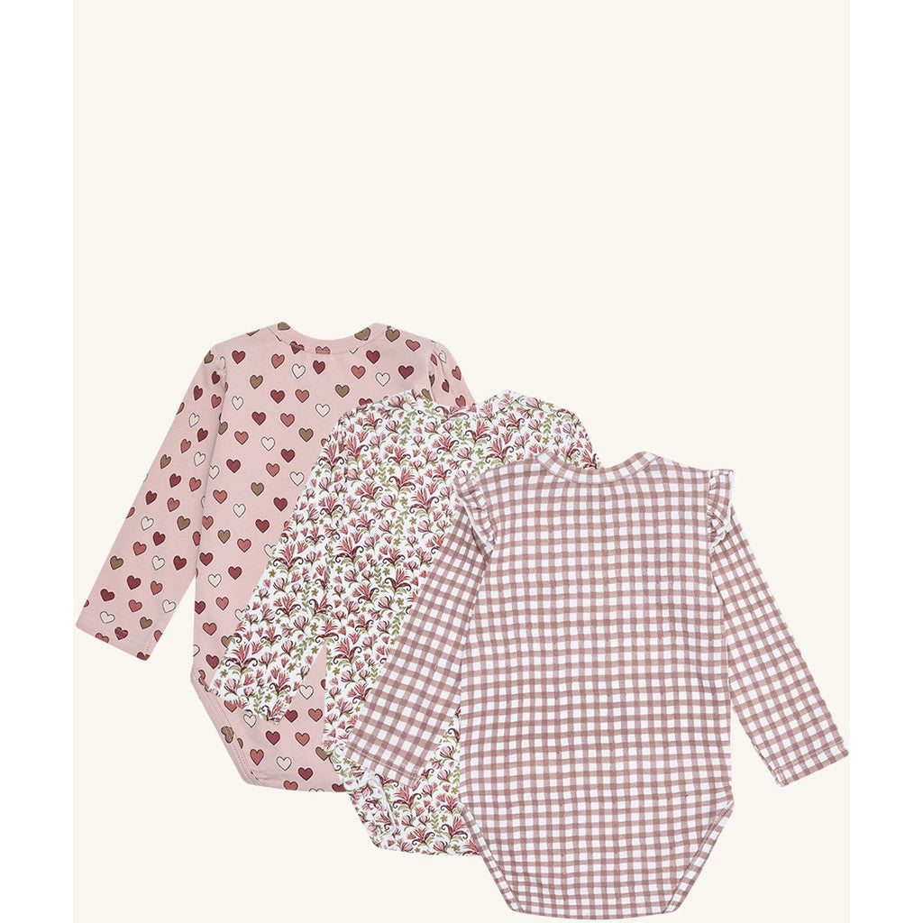 Hust & Claire HCBella Little Check Bodystocking L/S 3735 Adobe Rose