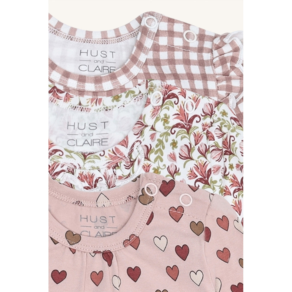 Hust & Claire HCBella Little Check Bodystocking L/S 3735 Adobe Rose