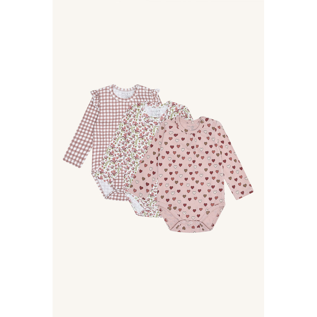 Hust & Claire HCBella Little Check Bodystocking L/S 3735 Adobe Rose