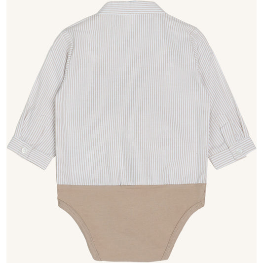 Hust & Claire HCBertil Stripe Bodystocking Shirt 3521 Cement