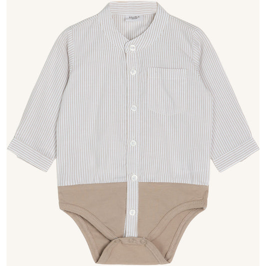 Hust & Claire HCBertil Stripe Bodystocking Shirt 3521 Cement
