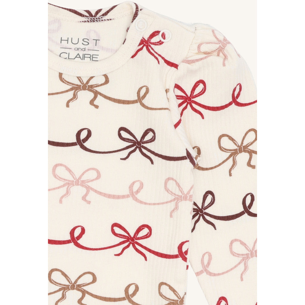 Hust & Claire HCBritt bow Bodystocking L/S 3260 Sugar