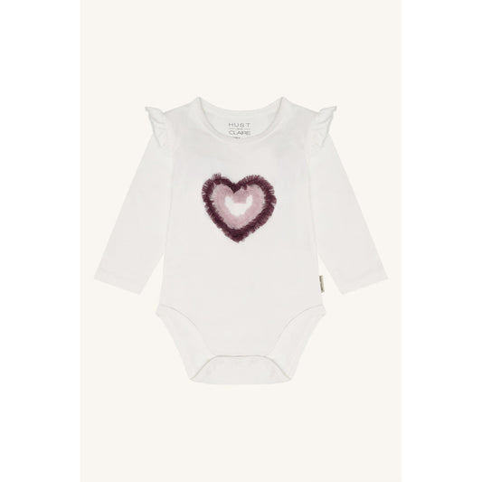 Hust & Claire HCBritt heart Bodystocking L/S 3270 Ivory