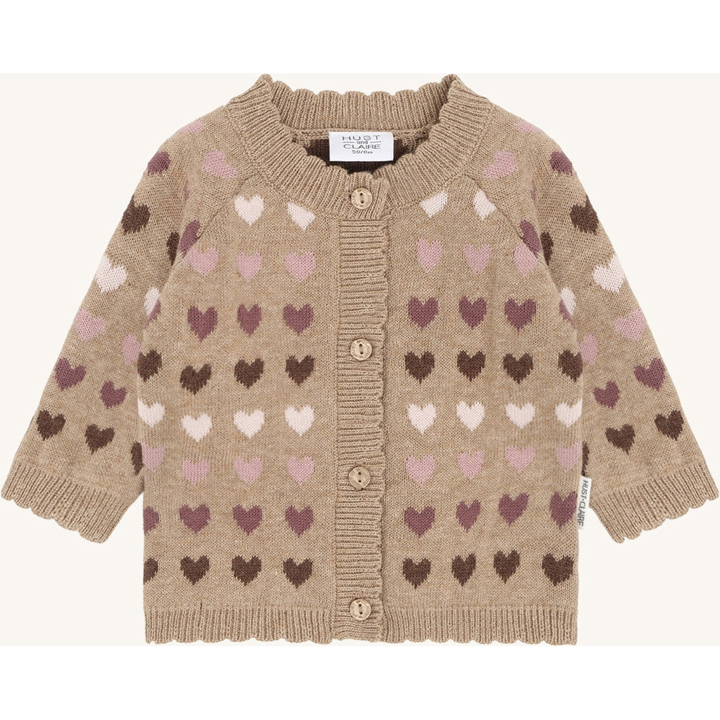 Hust & Claire HCCall Hearts Cardigan 3554 Biscuit