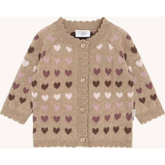 Hust & Claire HCCall Hearts Cardigan 3554 Biscuit