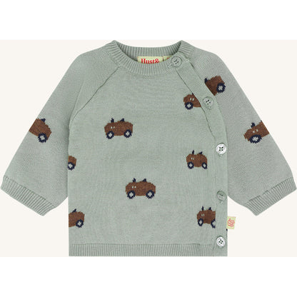 Hust & Claire HCCall Jacquard Cardigan 4440 Forest Fog
