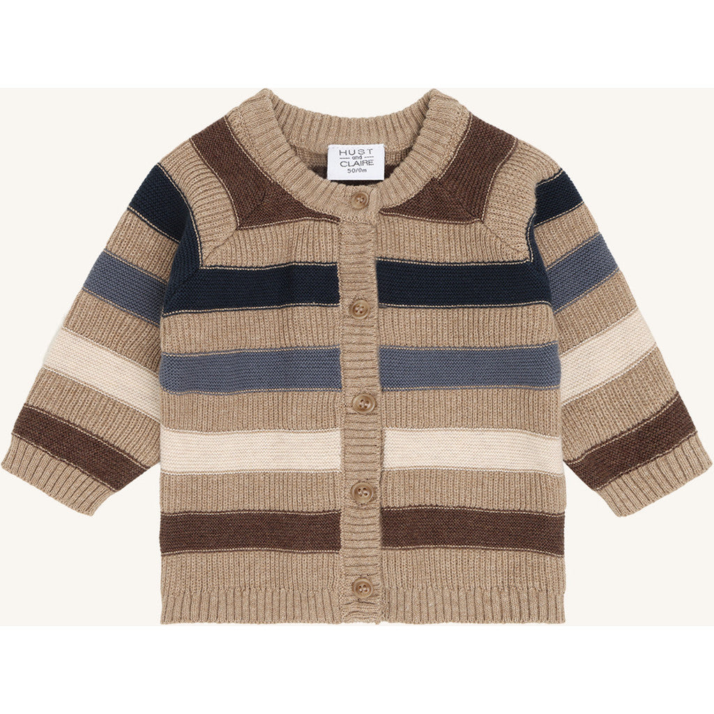 Hust & Claire HCCall Stripe Cardigan 3554 Biscuit