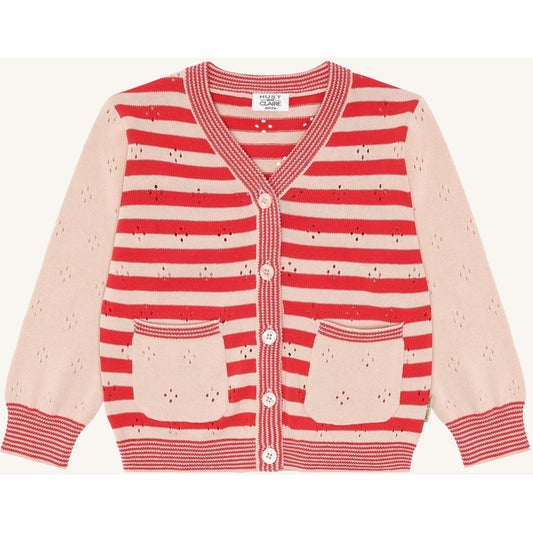 Hust & Claire HCCamilla Stripes Cardigan 4308 Poppies