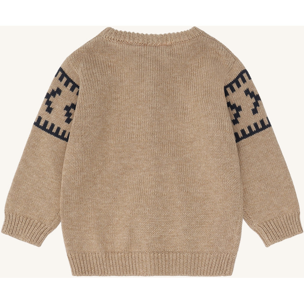 Hust & Claire HCCharli Knit Jacquard Cardigan 3554 Biscuit