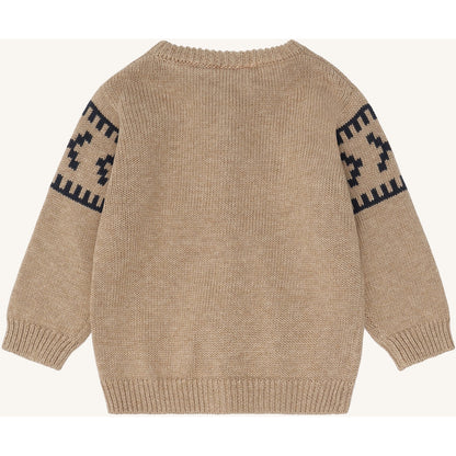 Hust & Claire HCCharli Knit Jacquard Cardigan 3554 Biscuit