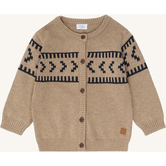 Hust & Claire HCCharli Knit Jacquard Cardigan 3554 Biscuit