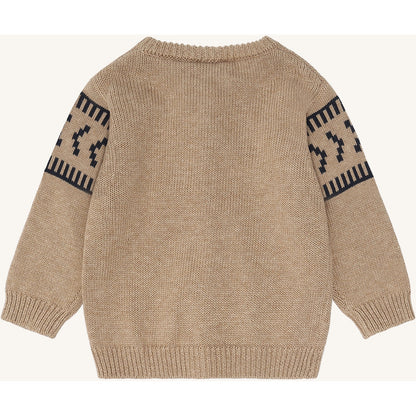 Hust & Claire HCCharli Knit Jacquard Cardigan 3554 Biscuit