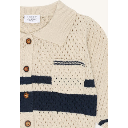 Hust & Claire HCCharli Polo Sport Cardigan 3517 Sandshell