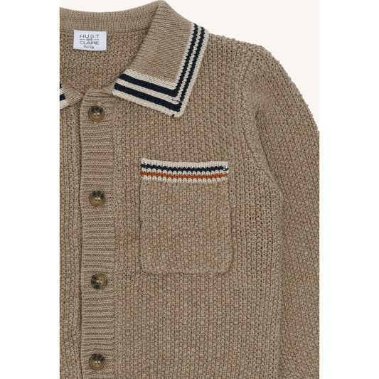 Hust & Claire HCCharli Polo cardigan Cardigan 3554 Biscuit