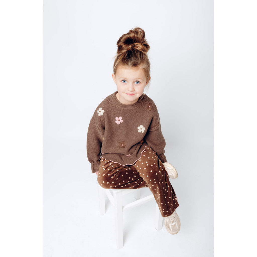 Hust & Claire HCCharlotte Flowerboom Pullover 3594 Toffee Melange