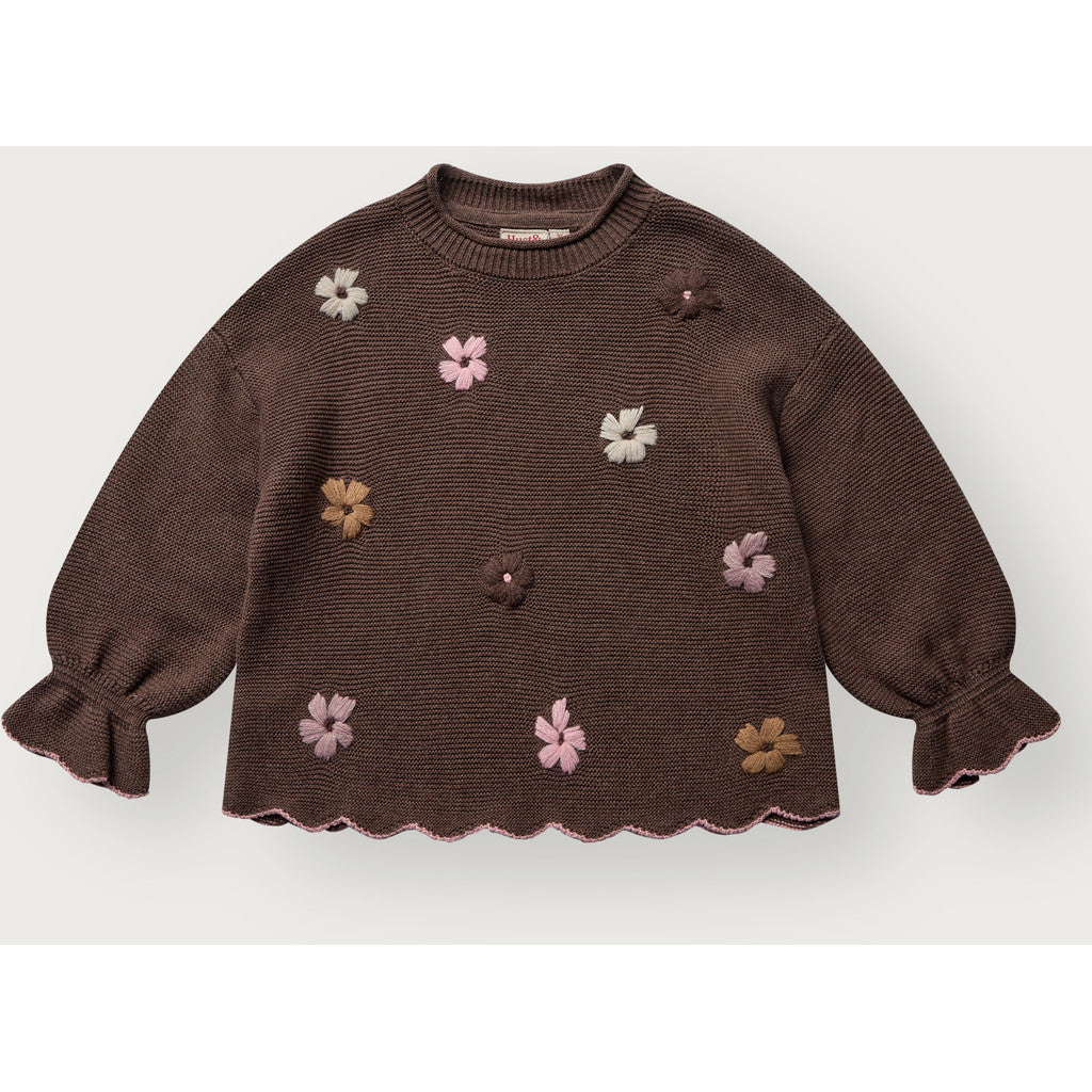 Hust & Claire HCCharlotte Flowerboom Pullover 3594 Toffee Melange