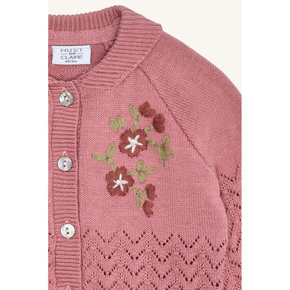 Hust & Claire HCCilja Embroidery Cardigan 3392 Dry Rose