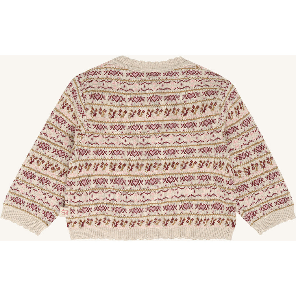 Hust & Claire HCCilja Nordic Cardigan 4548 Old Beige Melange