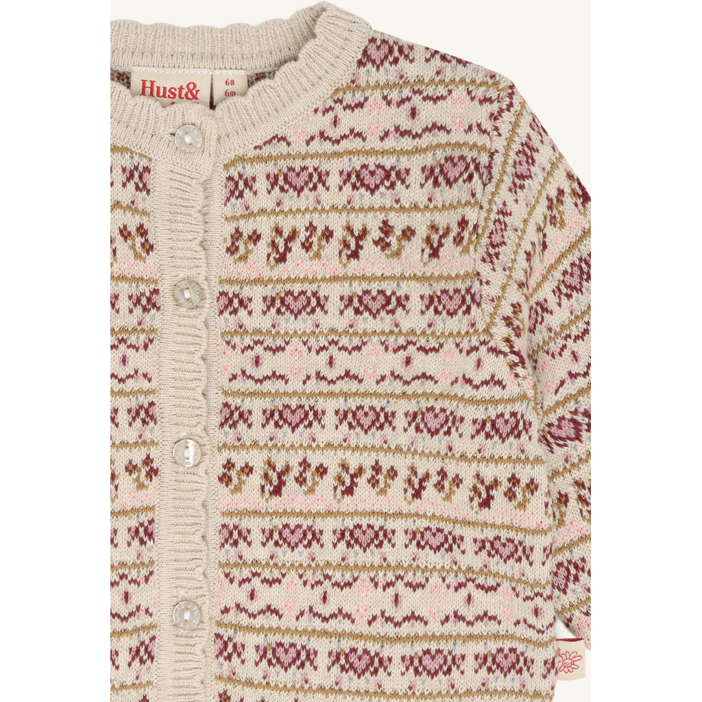 Hust & Claire HCCilja Nordic Cardigan 4548 Old Beige Melange
