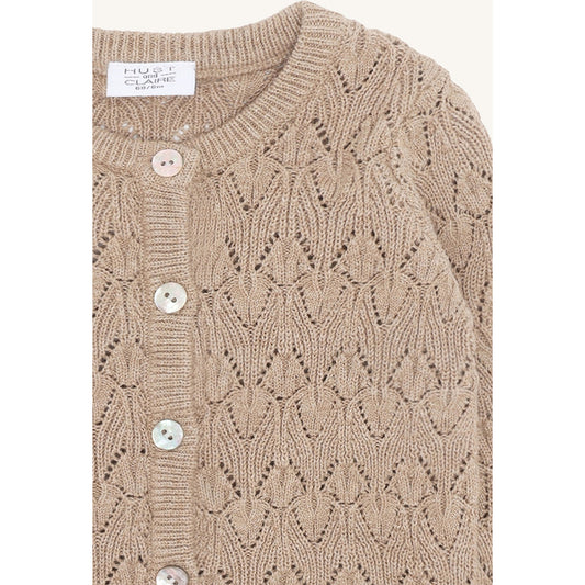 Hust & Claire HCCilja Pointelle Cardigan 3554 Biscuit