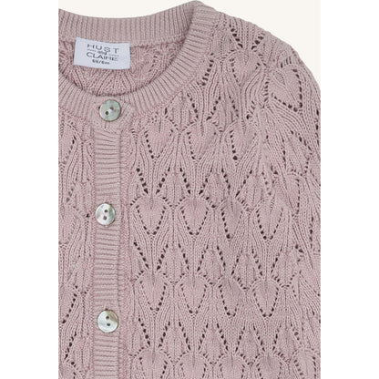 Hust & Claire HCCilja Pointelle Cardigan 3735 Adobe Rose